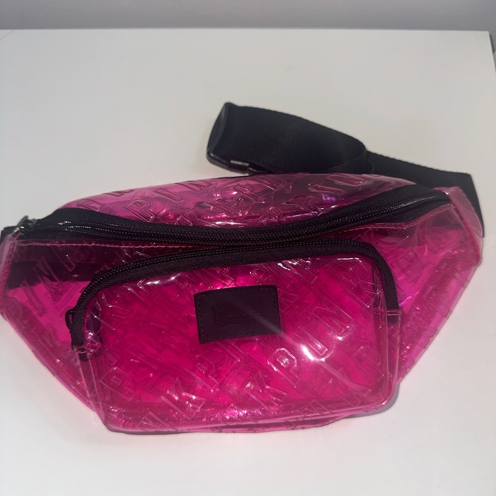 Victoria's Secret Pink 12" Belt Bag Clear Pink